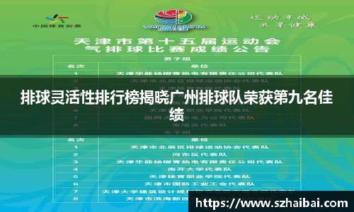 排球灵活性排行榜揭晓广州排球队荣获第九名佳绩